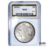 1878-S Morgan Silver Dollar PNGS MS66