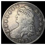 1825 Capped Bust Half Dollar LIGHTLY CIRCULATED