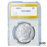 1889-S Morgan Silver Dollar PGA MS62