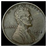 1914-S Lincoln Wheat Cent NEARLY UNCIRCULATED