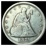 1875-S Silver Twenty Cents NEARLY UNCIRCULATED