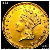 1883 Rare Gold Dollar GEM BU