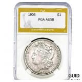 1903 Morgan Silver Dollar PGA AU58