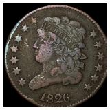 1826 Copper Half Cent LIGHTLY CIRCULATED
