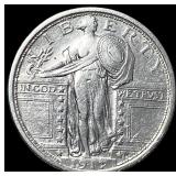 1917 Type 1 Standing Liberty Quarter NEARLY UNCIRC
