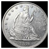 1876 Seated Liberty Half Dollar CLOSELY UNCIRCULAT