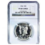1964 Kennedy Half Dollar NGC PF68 Cameo
