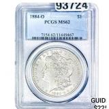 1884-O Morgan Silver Dollar PCGS MS62