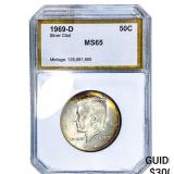 1969-D Kennedy Half Dollar PCI MS65
