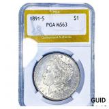 1891-S Morgan Silver Dollar PGA MS63