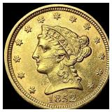 1852 $2.50 Liberty Head Quarter Eagle CHOICE BU