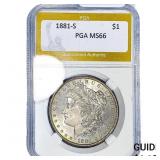 1881-S Morgan Silver Dollar PGA MS66