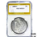 1888-S Morgan Silver Dollar PGA MS63+