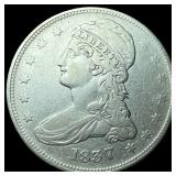 1837 Capped Bust Half Dollar NEARLY  UNCIRCULATED