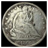 1866 Seated Liberty Half Dollar HIGH GRADE
