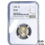 1950 Jefferson Nickel NGC PF67