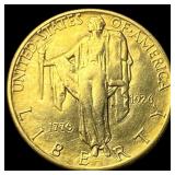 1926 Gold $2.50 Sesquicentennial CLOSELY UNCIRCULA