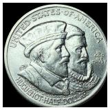 1924 Silver Huguenot-Walloon Half Dollar GEM BU