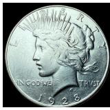 1928-S Silver Peace Dollar CHOICE AU