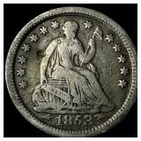 1853-O Seated Liberty Silver Half Dime ABOUT  UNC