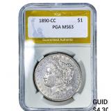 1890-CC Morgan Silver Dollar PGA MS63