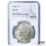 1886-O Morgan Silver Dollar NGC AU55
