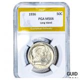 1936 Long Island Half Dollar PGA MS66