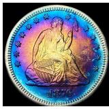 1876-S Silver Quarter Dollar CLOSELY UNCIRCULATED