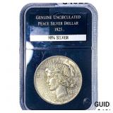 1925 Silver Peace Dollar  GENUNC