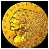 1915 Indian Head Gold $2.50 Quarter Eagle CLOSELY