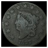 1827 Coronet Head Large Cent NICELY CIRCULATED