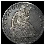 1853-O Silver Seated Liberty Half Dollar NEARLY UN