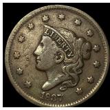 1837 Coronet Head Large Cent LIGHTLY CIRCULATED