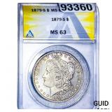 1879-S Morgan Silver Dollar ANACS MS63