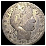 1913 Silver Barber Half Dollar NICELY  CIRCULATED