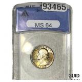 1944-S Washington Silver Quarter ANACS MS64
