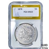 1878 Morgan Silver Dollar PGA MS63