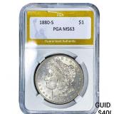 1880-S Morgan Silver Dollar PGA MS63