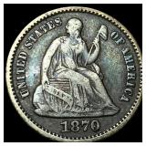 1870 Silver Half Dime LIGHTLY CIRCULATED