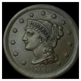 1855 Braided Hair Large Cent CLOSELY UNCIRCULATED