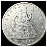 1855-O Arrows Seated Liberty Half Dollar  NEARLY