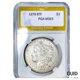 1878 8TF Morgan Silver Dollar PGA MS63