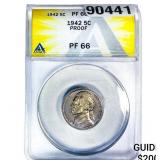 1942 Jefferson Nickel ANACS PF66