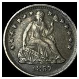 1857 Silver Half Dime NEARLY UNCIRCULATED