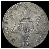 1856 Silver Three-Cent Piece HIGH GRADE