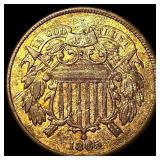 1865 Copper Two-Cent Piece HIGH GRADE
