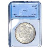 1892 Morgan Silver Dollar NNC MS63