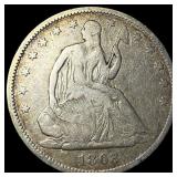 1863 Silver Half Dollar (Seated Liberty) LIGHTLY C
