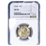 1919 Standing Liberty Quarter NGC AU55