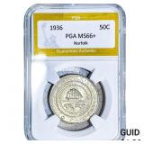 1936 Norfolk Half Dollar PGA MS66+